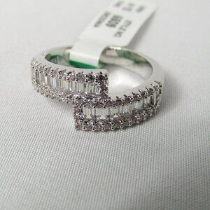 Cubic Zirconia | Stainless Steel | Wedding Band | Women's | Size 10 | New